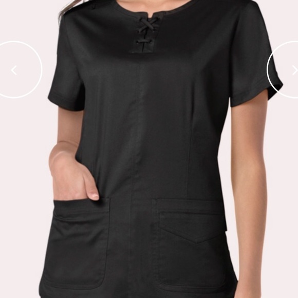Koi Medical Uniform Scrub Top 356 BLACK XS - Picture 1 of 3